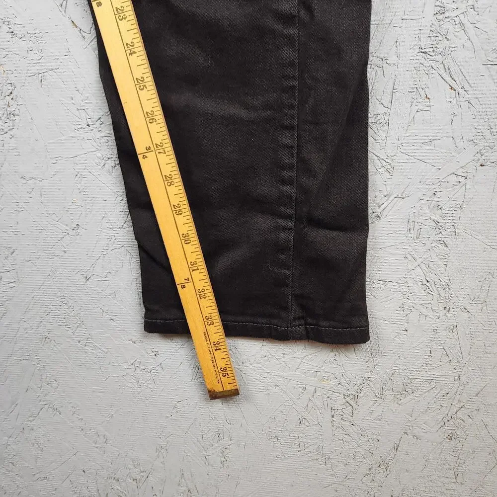 Levi's 505 Jeans Mens 34x34 Black Straight Leg Stretch Denim Western Cowboy